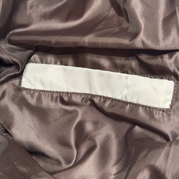 Maniere De Voir Women's Long Jacket Puffer 4 S M 6 8 Taupe Tan Cream Zipper Warm - Picture 10 of 11